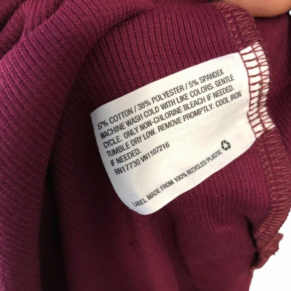 NEW The Nines by Hatch Ribbed Jersey Knit Maternity Dress Midi 3/4 Slv Wine Sz L - Picture 6 of 7